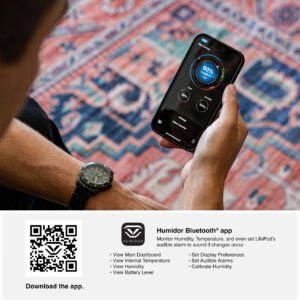 LifePod 2.0 Humidor with Bluetooth and Biometric Covert Black LH20B-BK