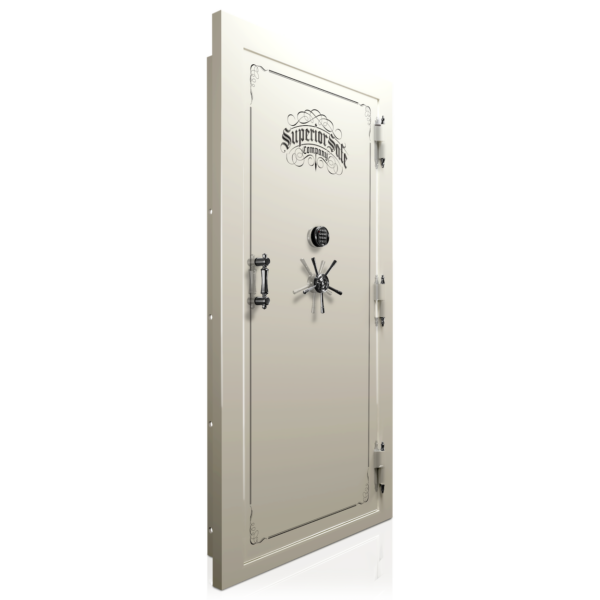 Champion Superior Vault Door Series V038 Ivory Black Logo With Chrome Accessory Finish And SGE Lock