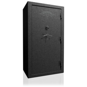 Champion Gun Safes Challenger Series GC-45 Granite Silver With Chrome Accessory And SGE Lock