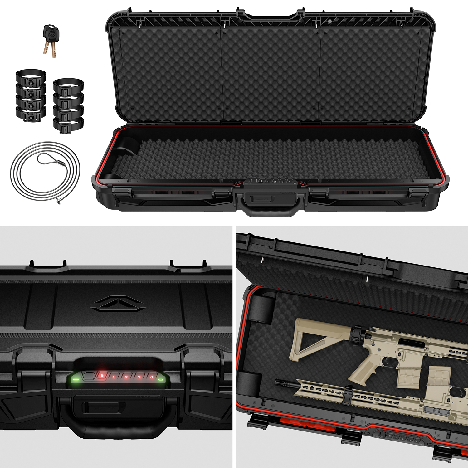 Vaultek LifePod XRC Biometric Rifle Case - Covert Black - Image 3